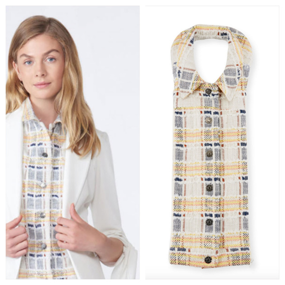 Veronica Beard Other - Veronica Beard Cabos Button-Front Tweed Dickey